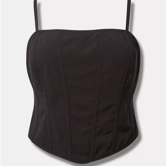 NWT Torrid Challis Corset Crop Top - Picture 2 of 9